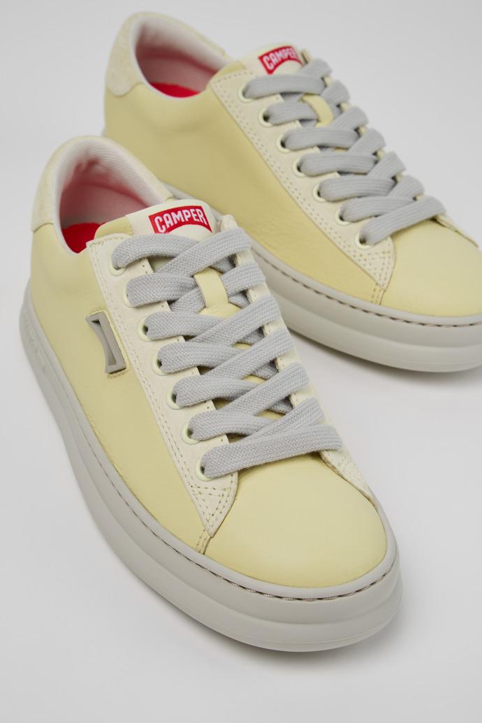 Runner Yellow Leather and Nubuck Sneakers for Women. by CAMPER