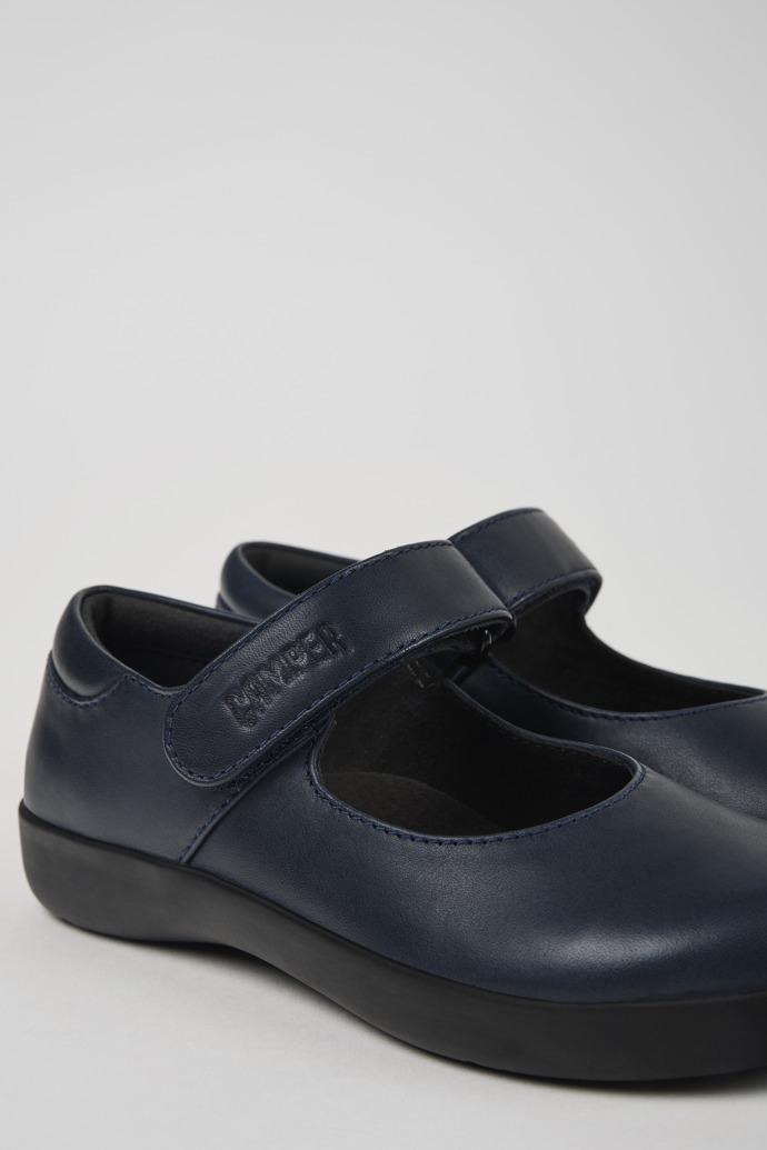 Spiral Comet Navy blue leather shoes for kids by CAMPER