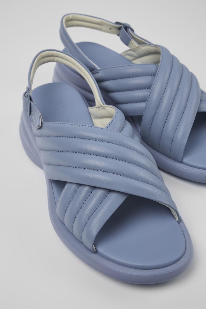 Spiro Blue Leather Cross-strap Sandal for Women by CAMPER