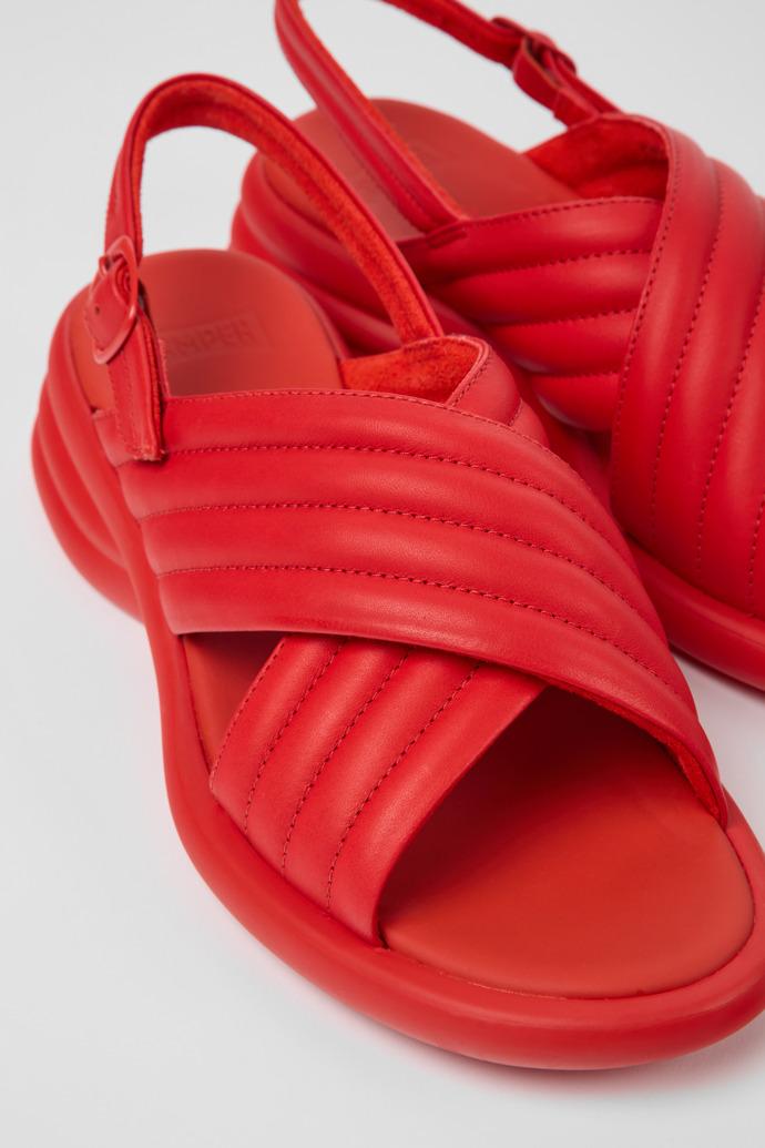 Spiro Red leather sandals for women by CAMPER