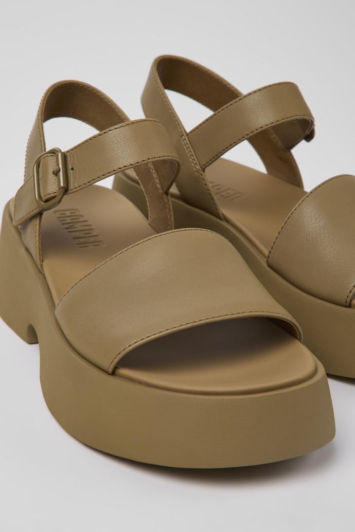 Tasha Brown Leather Sandal for Women by CAMPER