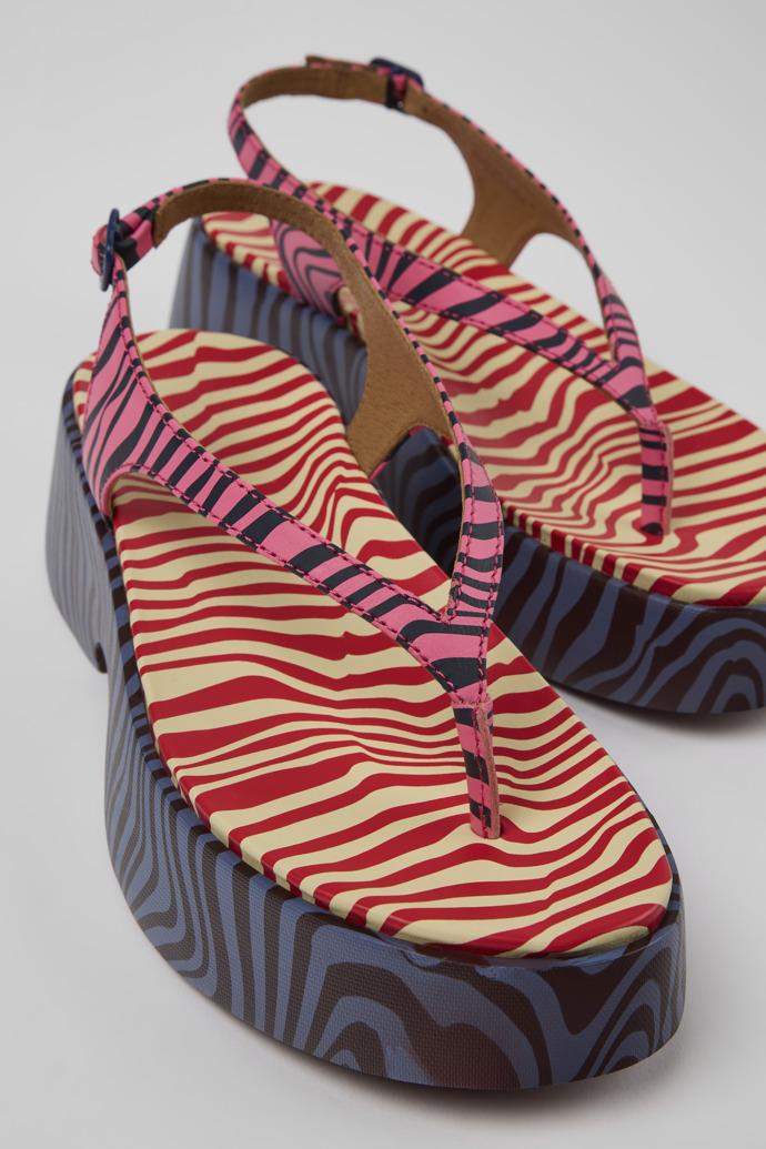 Tasha Pink Leather Sandals for Women. by CAMPER