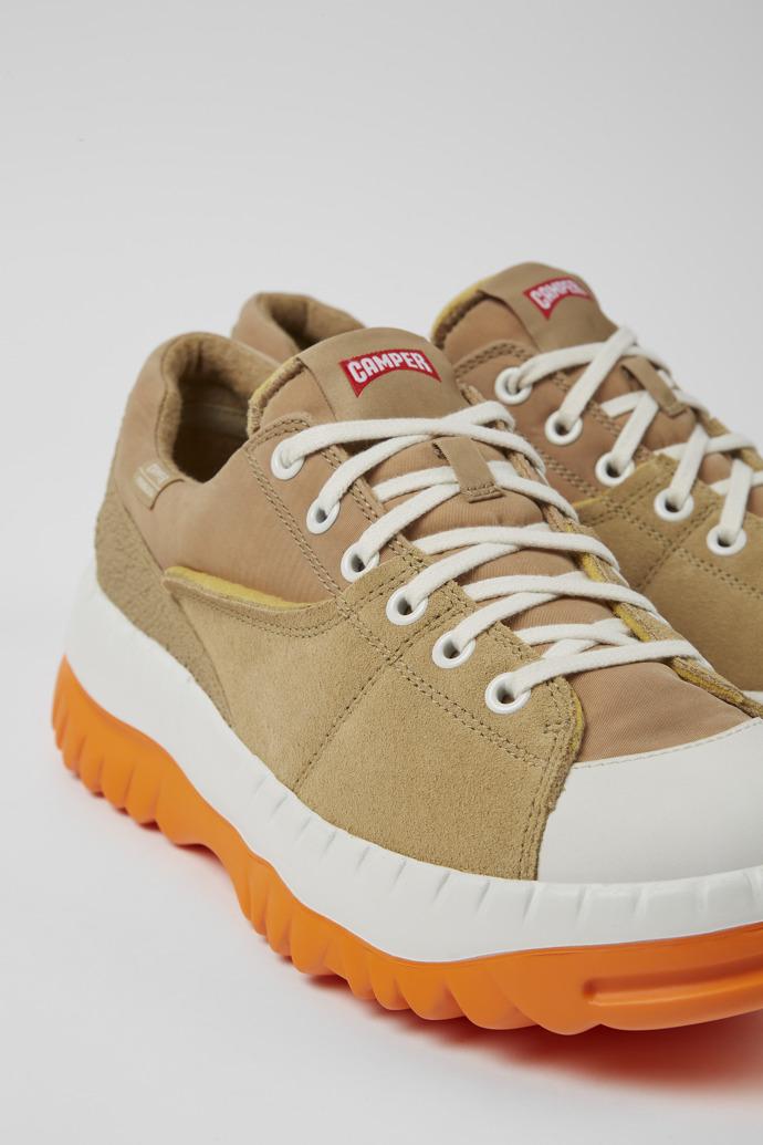 Teix Beige recycled textile and nubuck shoes for men by CAMPER