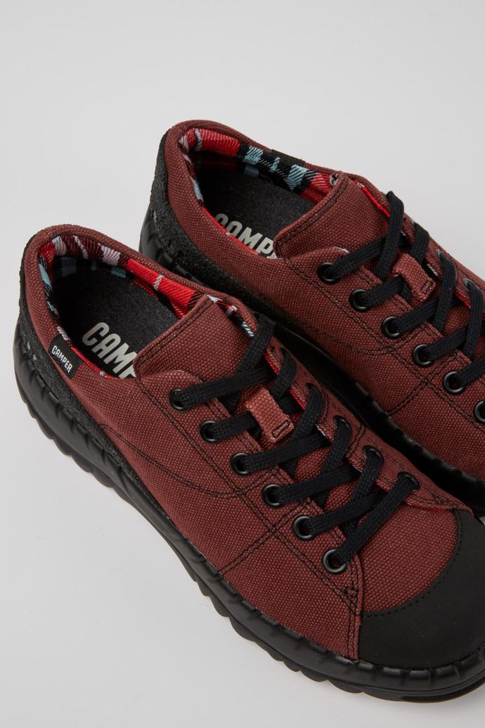 Teix Burgundy rubber and BCI cotton shoes by CAMPER