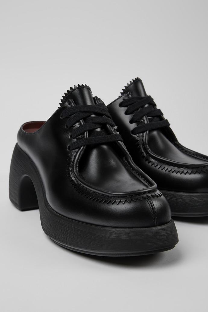 Thelma Black leather mules for women by CAMPER