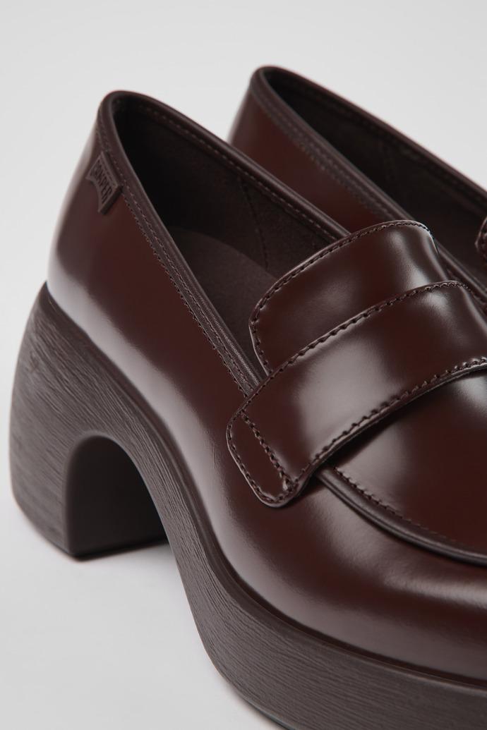 Thelma Burgundy leather shoes for women by CAMPER