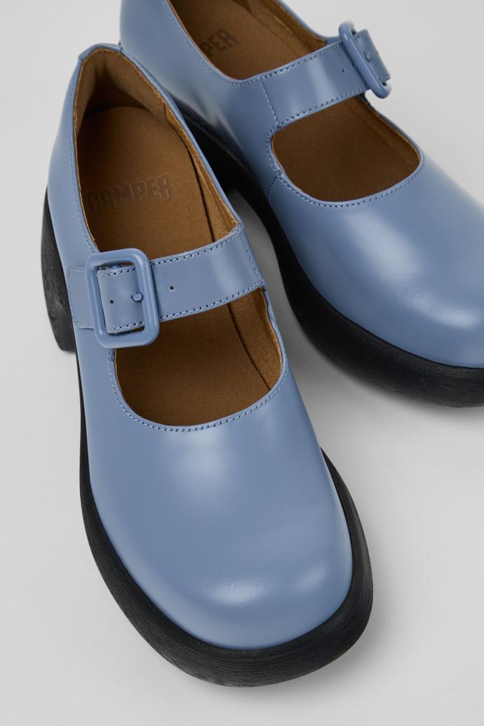 Thelma II Blue Leather Moccasins for Women. by CAMPER