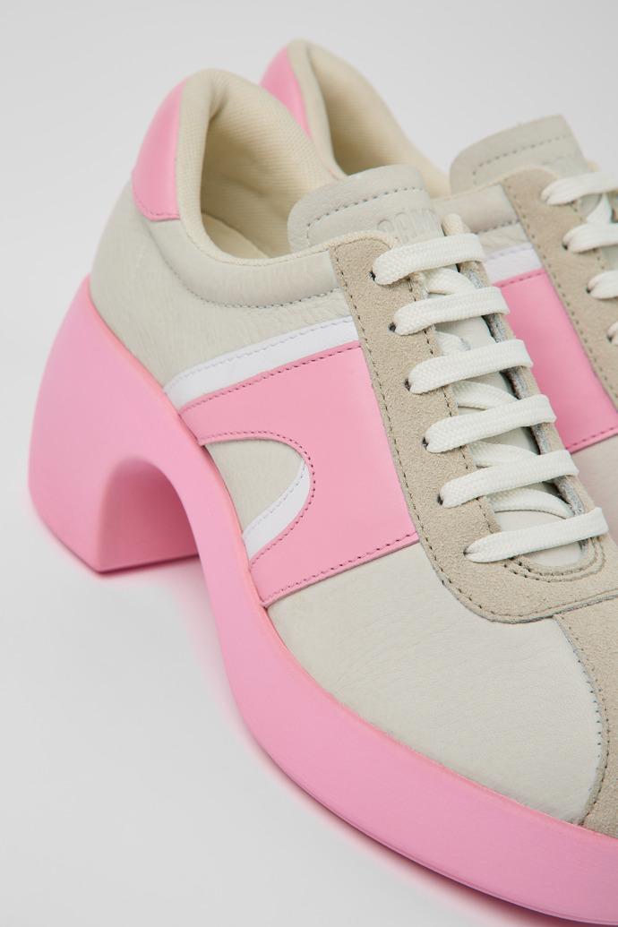 Thelma White Leather/Nubuck Shoe for Women by CAMPER