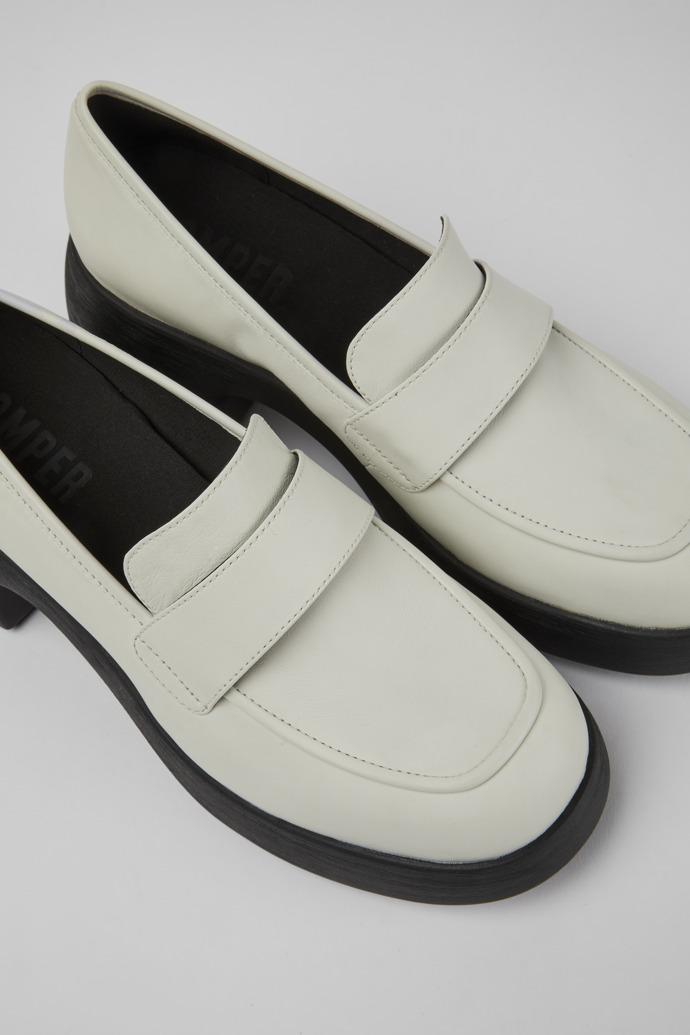 Thelma White leather shoes by CAMPER