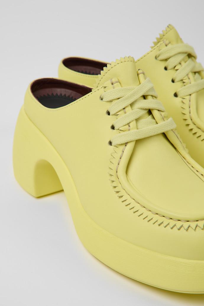 Thelma Yellow leather mules for women by CAMPER