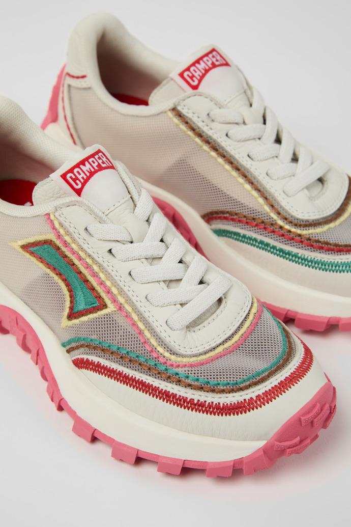 Twins Beige Textile and Leather Sneakers for kids. by CAMPER