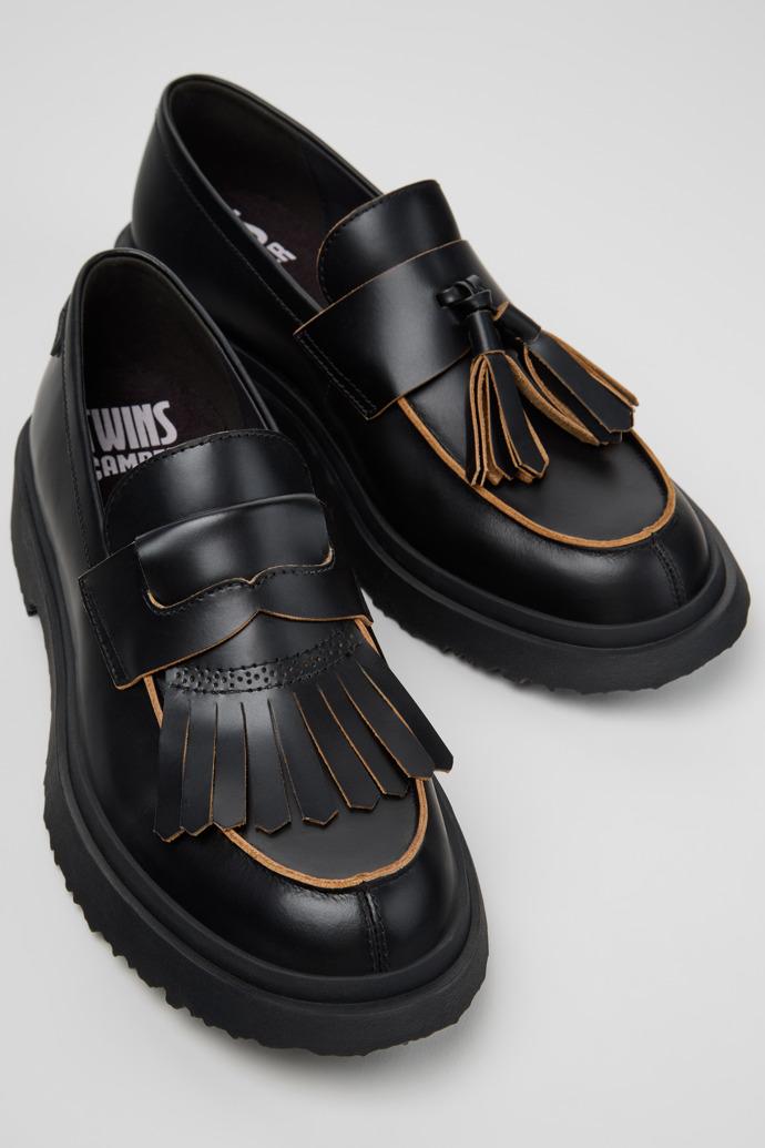 Twins Black Leather Moccasins for Women. by CAMPER