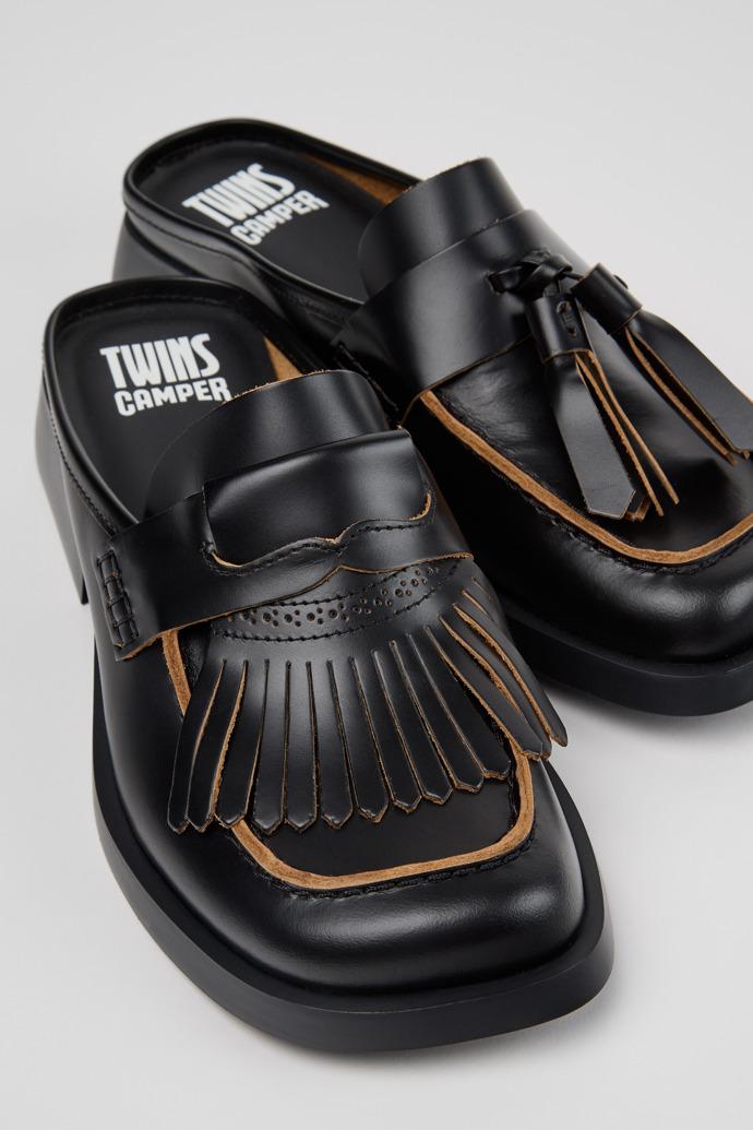 Twins Black Leather Moccasins for Women. by CAMPER