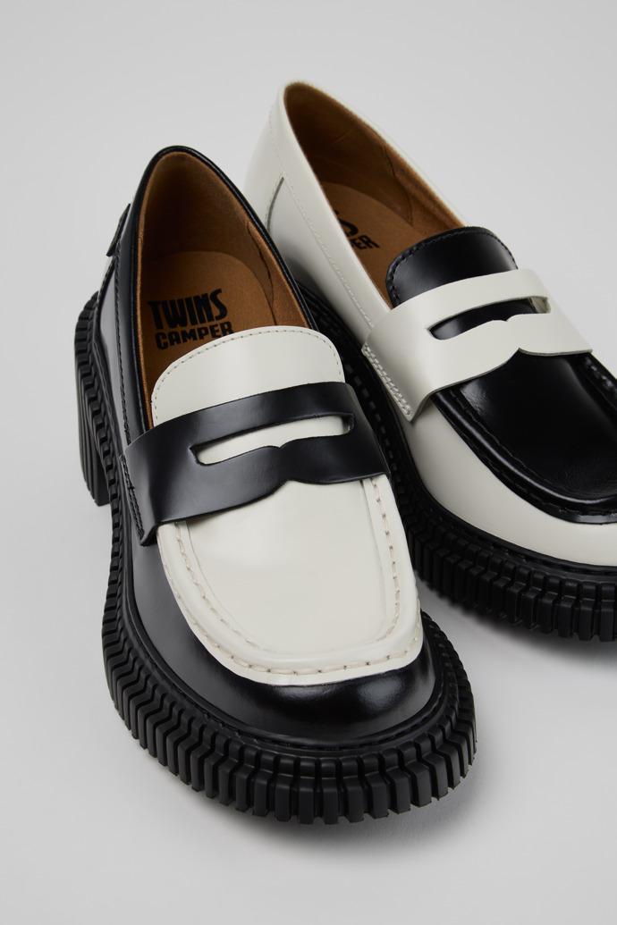 Twins Black Leather Moccasins for Women. by CAMPER
