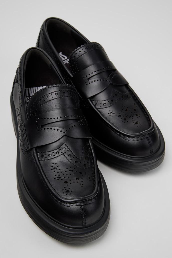 Twins Black Leather Moccasins for Women. by CAMPER