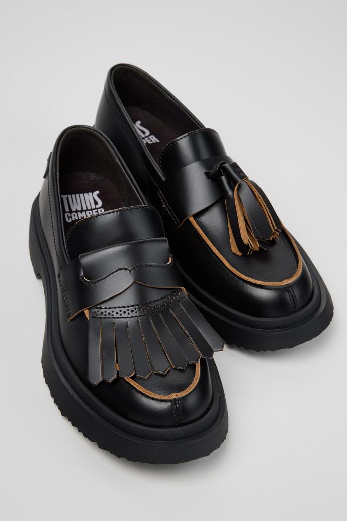 Twins Black Leather Nautical Shoes for Men. by CAMPER