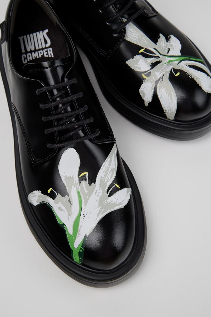 Twins Black and White Leather Shoes for Women. by CAMPER