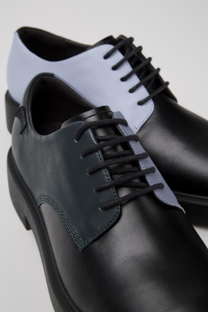 Twins Black leather shoes for men by CAMPER
