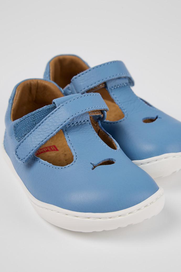Twins Blue Leather T-Strap Shoe by CAMPER