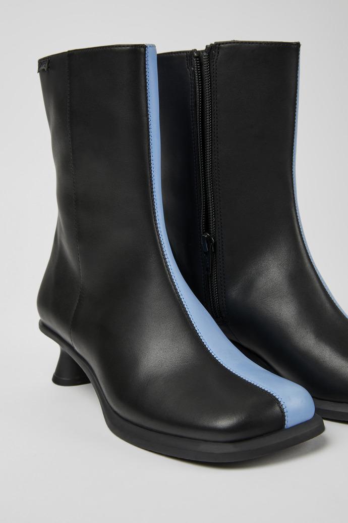 Twins Blue and black leather ankle boots for women by CAMPER