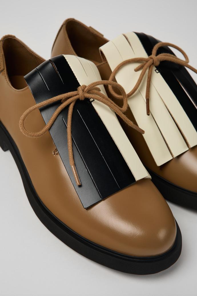 Twins Brown Leather Shoe for Women by CAMPER