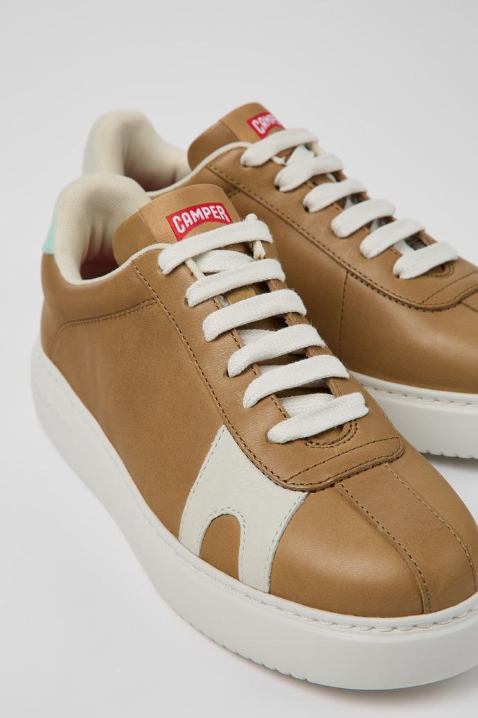 Twins Brown Leather Sneaker for Women by CAMPER