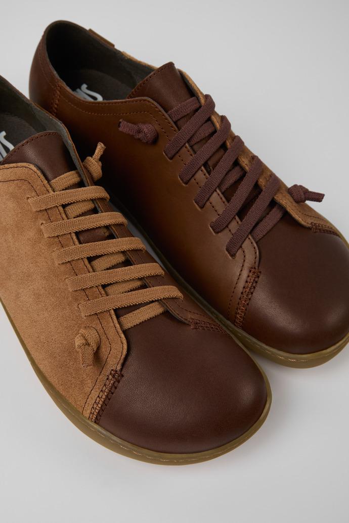 Twins Brown Leather and Nubuck Shoes for Men. by CAMPER