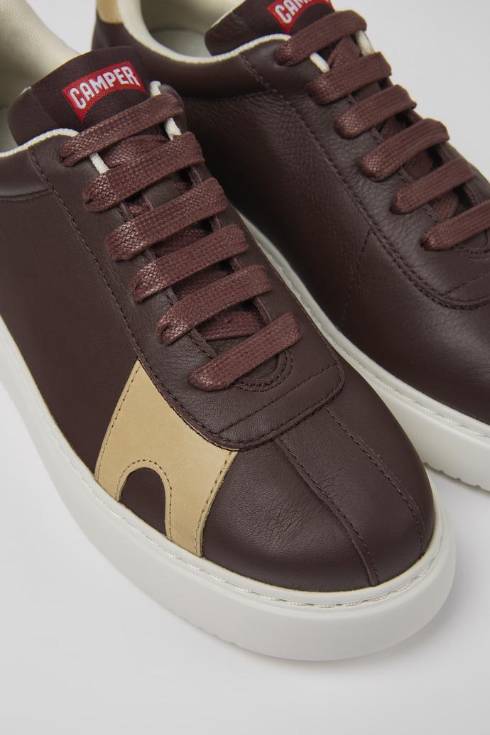 Twins Brown leather and nubuck sneakers for women by CAMPER