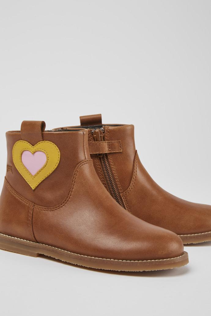 Twins Brown leather ankle boots by CAMPER