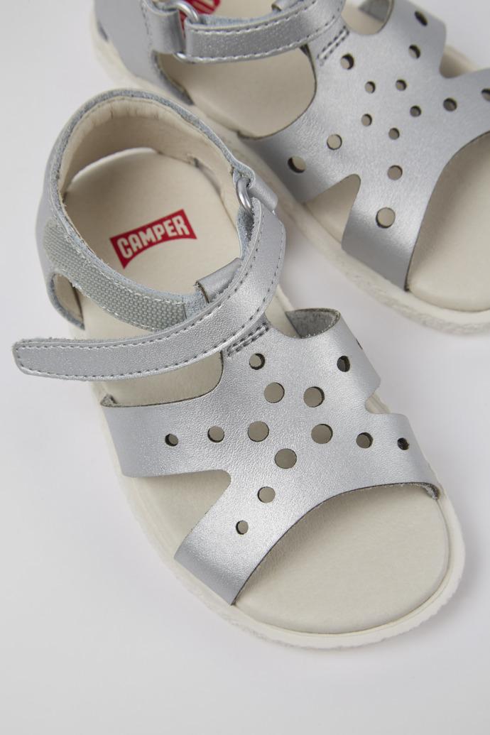 Twins Gray Leather Sandal by CAMPER