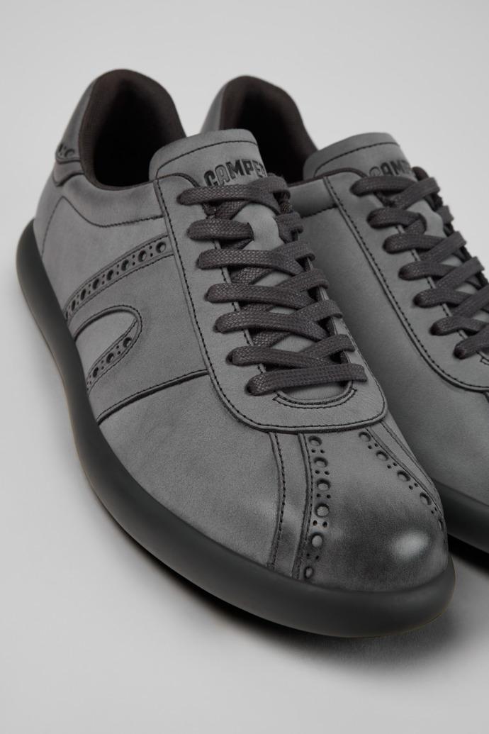 Twins Gray Leather Sneakers for Men. by CAMPER