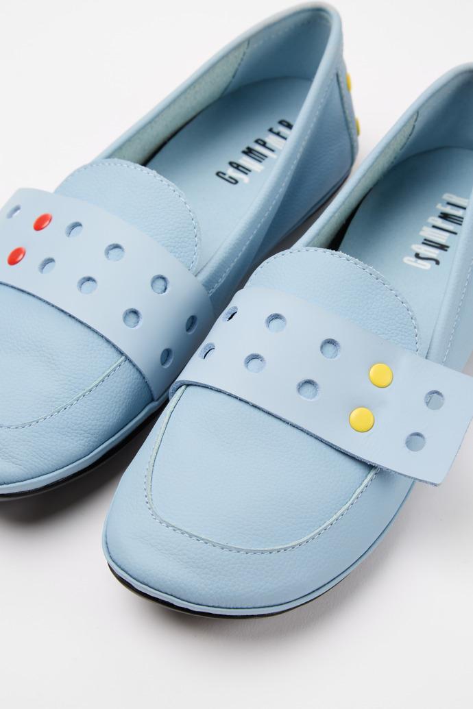 Twins Light blue leather women's shoes by CAMPER