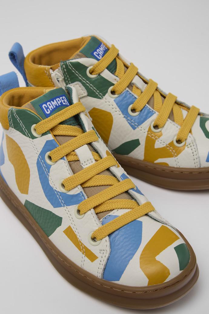 Twins Multi-colored leather and textile boots by CAMPER