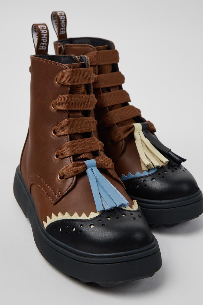 Twins Multicolor Leather Ankle Boots for Children. by CAMPER