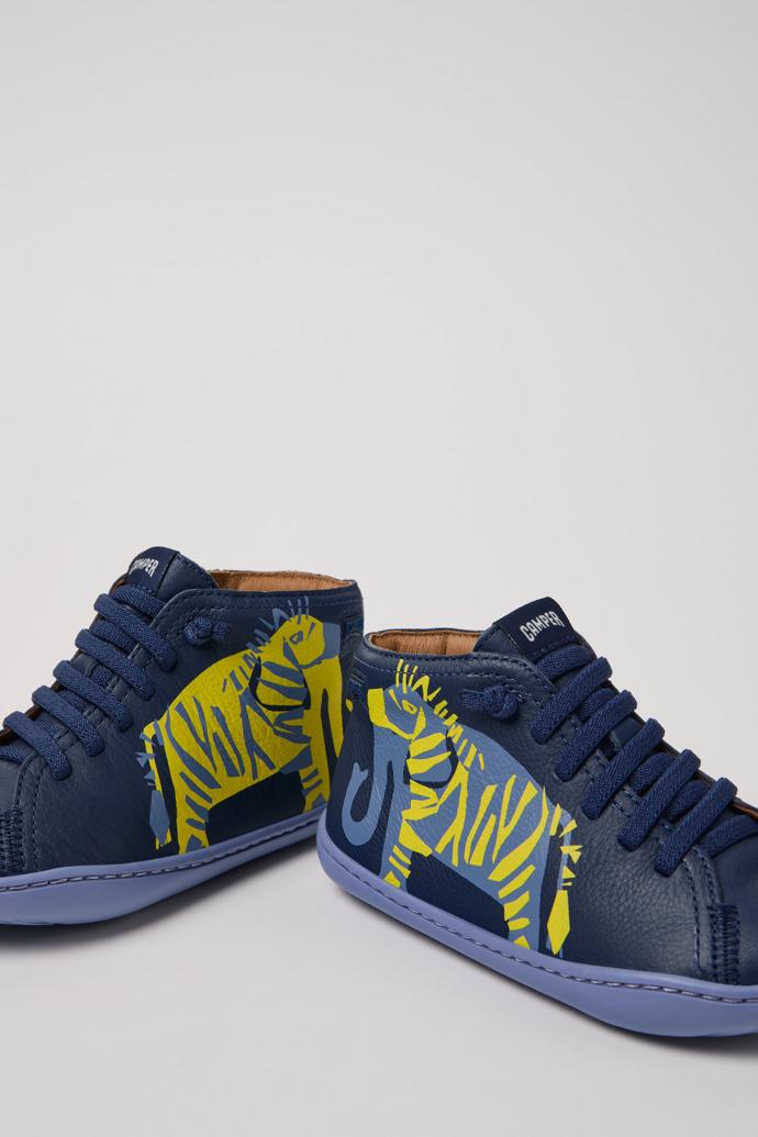 Twins Multicolor Leather Ankle Boots for Kids. by CAMPER