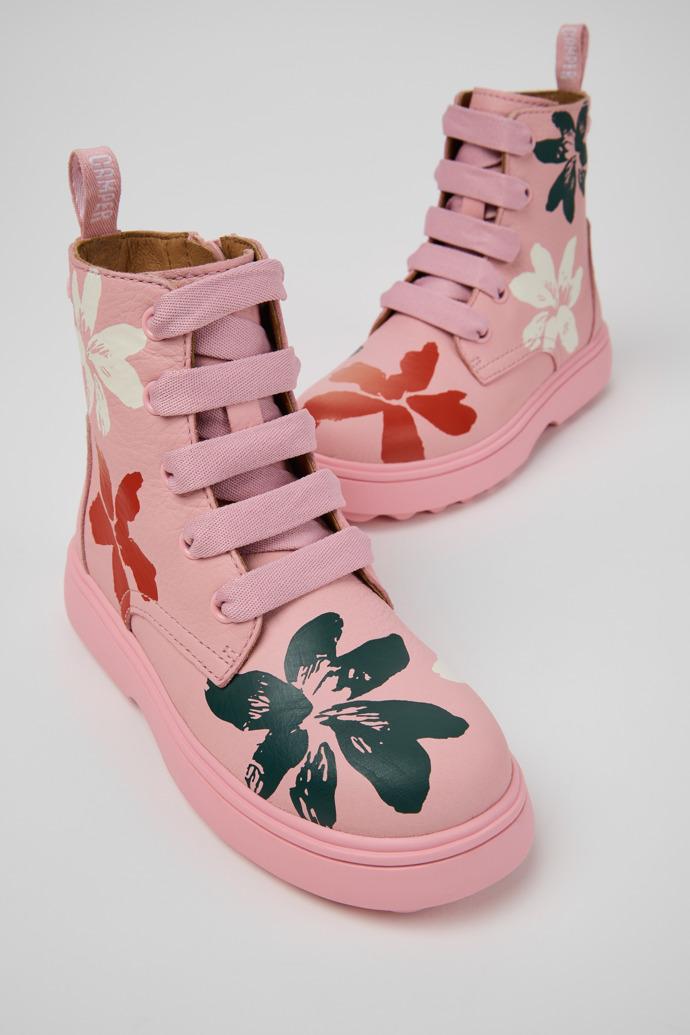 Twins Multicolor Leather Ankle Boots for Kids. by CAMPER