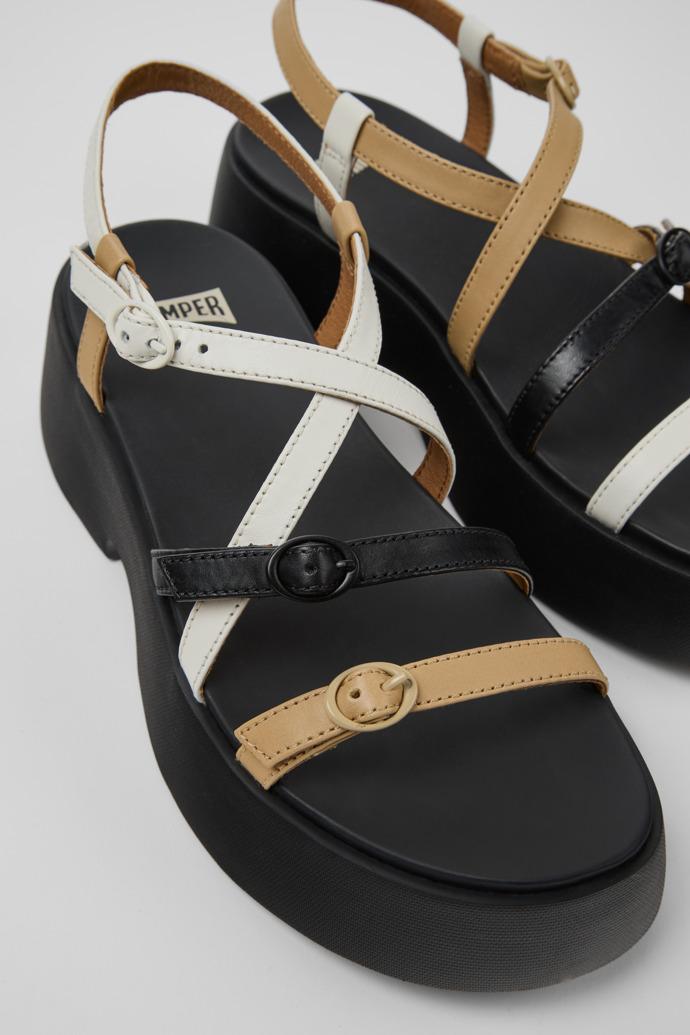 Twins Multicolor Leather Sandals for Women. by CAMPER