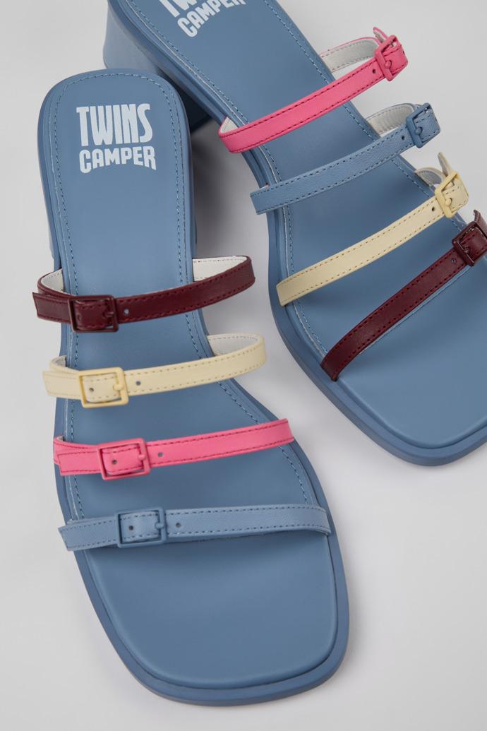 Twins Multicolor Leather Sandals for Women. by CAMPER