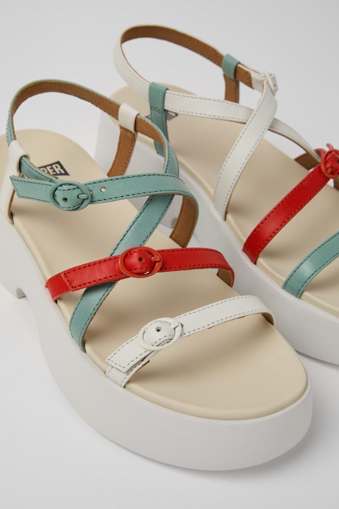 Twins Multicolor Leather Sandals for Women. by CAMPER