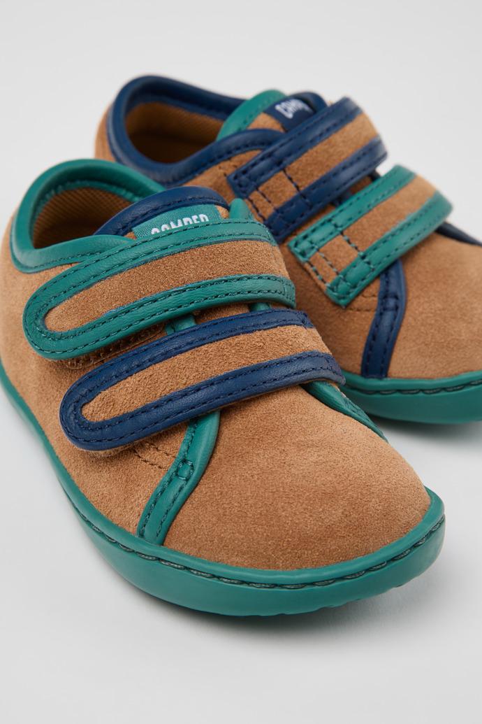 Twins Multicolor Suede and Leather Sneakers for kids. by CAMPER