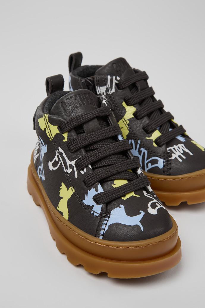 Twins Multicolor leather ankle boots for kids by CAMPER