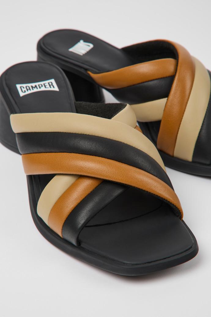 Twins Multicolored leather sandals for women by CAMPER