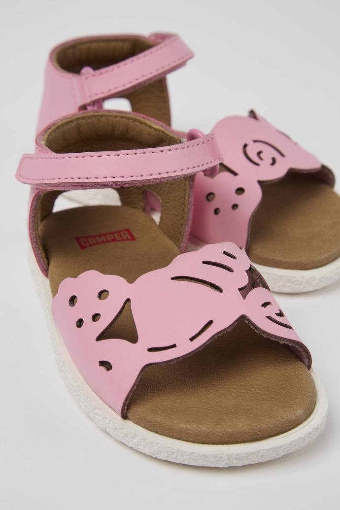 Twins Pink Leather 2-Strap Sandal by CAMPER