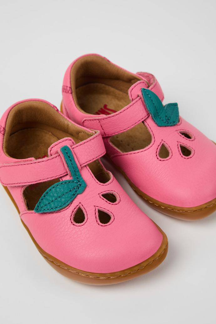 Twins Pink Leather Closed Sandals for kids. by CAMPER