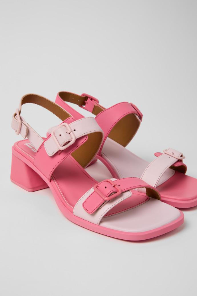 Twins Pink Leather Sandals for Women. by CAMPER