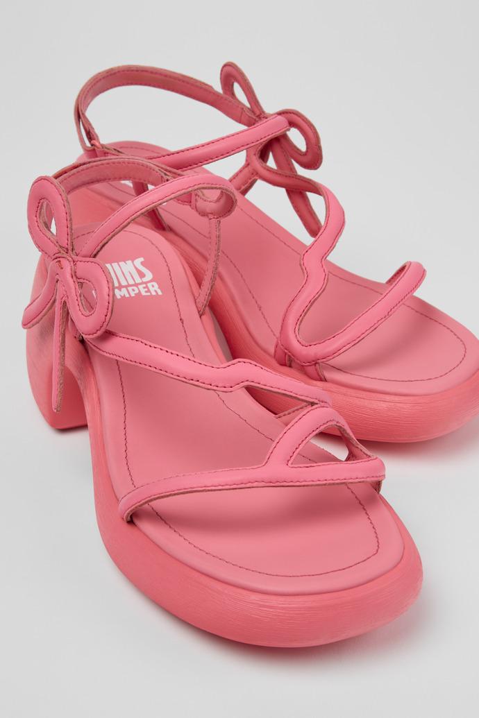 Twins Pink Leather Sandals for Women. by CAMPER
