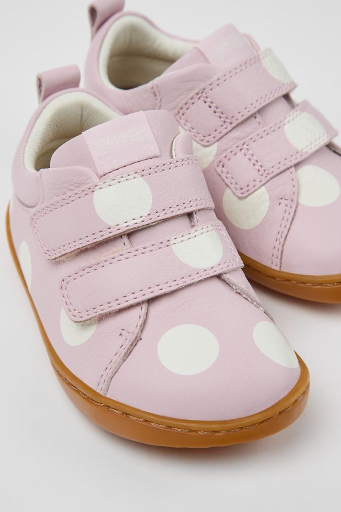 Twins Pink Leather Sneakers for kids. by CAMPER