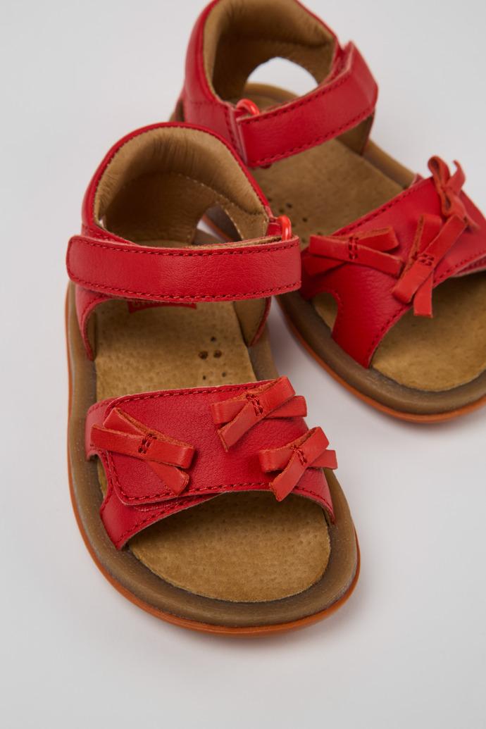 Twins Red Leather Kids' Sandal for Children. by CAMPER