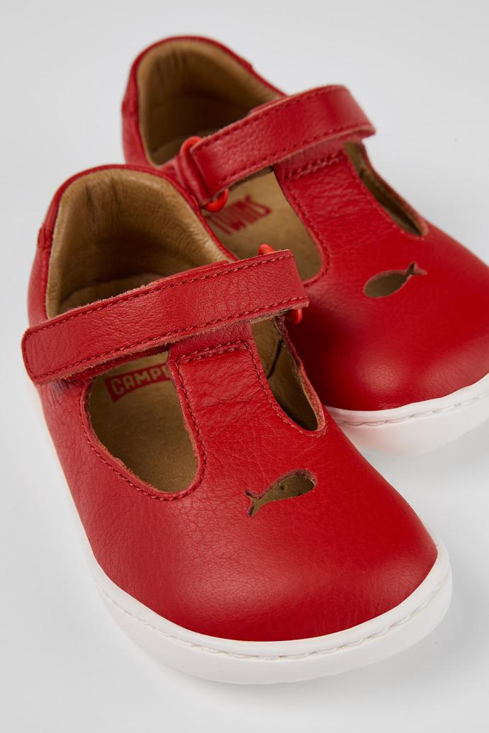 Twins Red Leather T-Strap Shoe by CAMPER