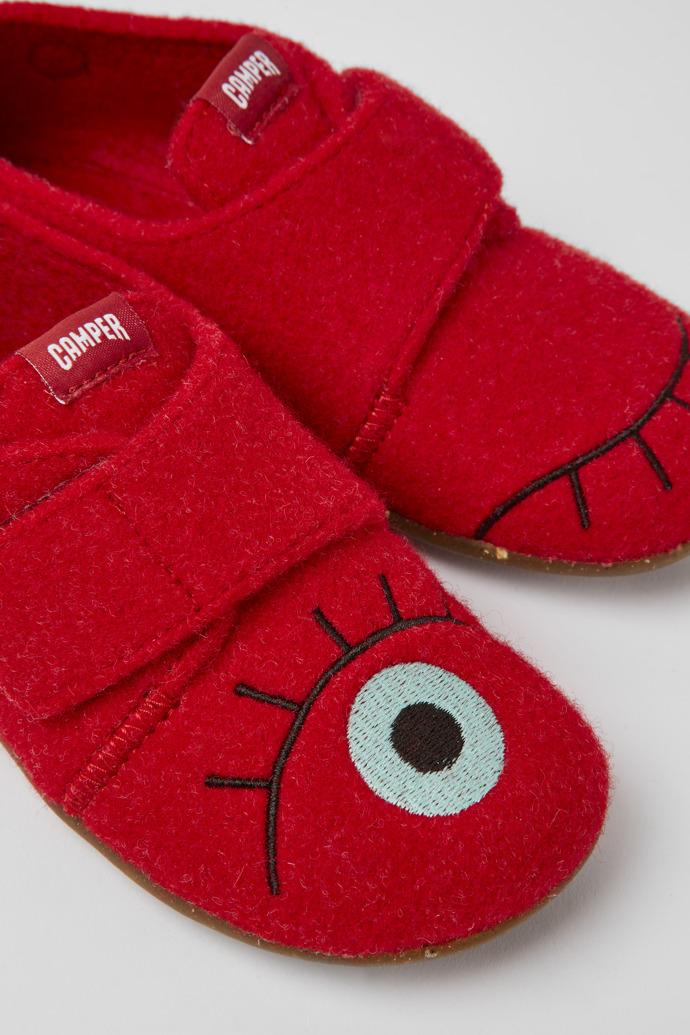Twins Red natural wool slippers by CAMPER